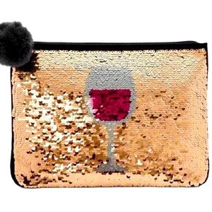 STELLA & DOT Sequin Wine Pouch / Clutch NWT